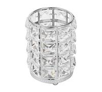 DECORNIJIA Porte Pinceau Maquillage Cristal Avec Motif Dentelle Creuse Rangement Beauté Élégant Pour Maison Ou Magasin Grand Modèle