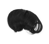 DECORNIJIA Postiche Femme Frange Bouclée Longue Noir Naturel 1 Pièce Accessoires Cheveux Élégants Pour Jours