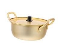 DECORNIJIA Pot à Nouilles Coréen Aluminium Casserole Petite Marmite pour Ramen Chauffage Rapide sur Feu Ouvert pour Nouilles Instantanées Soupe Pâtes et Ragoûts