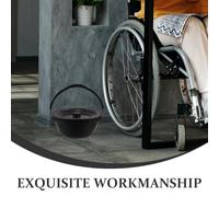 DECORNIJIA Pot de Chambre pour Fauteuil Roulant 284 X 284 X 12 CM Toilettes Portables pour Adultes avec Couvercle Seau Hygiénique Stable et Ergonomique Chaise Percée pour Personnes