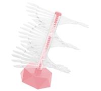 DECORNIJIA Présentoir à Ongles en Spirale 60 Pièces Support pour Capsules d'Ongles en Acrylique Rose Bâtonnets d'Échantillons d'Ongles pour Entraînement Nail Art et Exposition Manucure