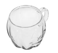 DECORNIJIA Pumpkin Glass Mug Halloween Cup Single-layer Transparent Pumpkin Shape For Hot And Cold Drinks Festive Fall Juice And Latte Mug With Handle