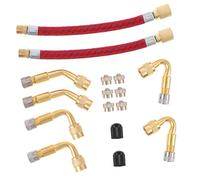 DECORNIJIA Rallonge Valve Pneu Coudée pour Voiture Scooter Adaptateur Gonflage Stable Anti-Fuite Tuyau Extension Compact pour Pompe à Air Accessoire Cyclisme Polyvalent