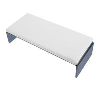 DECORNIJIA Repose-main Pour Manucure En Pu Acrylique Format Bas Noir Transparent Coussin Stable Et Confortable Pour Salon De Manucure Usage Professionnel Et Domestique