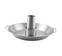 DECORNIJIA Rôtissoire Métallique Amovible pour Poulet Grillé avec Poignée Sécurisée Plat Barbecue Résistant pour Cuisson Rôtir Support Pratique pour Tourne-broche et Grillades Polyvalentes