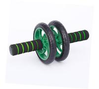 DECORNIJIA Roue Abdominale Silencieuse avec Double Roues et Tapis Genouillères Vert Appareil de Musculation Portable pour Entraînement Fitness et Perte de Poids