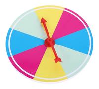 DECORNIJIA Roue de Tombola Rotative 15 Cm Diamètre, Plateau Tournant 8 Cases Colorées, Accessoire de Jeu de Roue pour Fêtes, Loterie et Jeux de Société - 1 Pièce