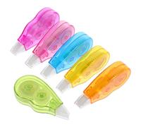 DECORNIJIA Ruban correcteur pour écrire, bandes d'écriture réinscriptibles en ABS et papier, sans temps de séchage, lot de 6, pour fournitures scolaires et bureau, blanc