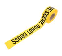DECORNIJIA Ruban de Signalisation Jaune Non Adhésif pour Scène de Crime et Décoration Halloween Bande de Sécurité PE Résistante Aux Intempéries