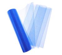 DECORNIJIA Ruban Tulle Organza Chic Yards pour Décoration Mariage Cadeau et DIY Tissu Souple et Bleu Royal Transparent