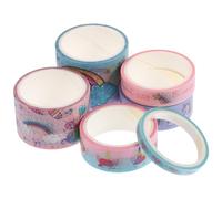 DECORNIJIA Rubans Adhésifs en Papier Décoratifs à Motifs Licorne 6 Rouleaux Multifonctions pour Loisirs Créatifs Fournitures de Planification Ruban Adhésif pour Journal Intime