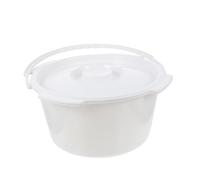 DECORNIJIA Seau pour Chaise Percée Épais avec Poignée Antidérapante et Couvercle Pot de Chambre Plastique pour Personnes Âgées et Camping Portable et Résistant Aux Chutes