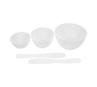 DECORNIJIA Set de Bols Silicone pour Masques Faciaux avec Bâtons de Mélange DIY Bols de Beauté Réutilisables Blancs Grand Moyen Petit pour Soins Visage et Huile Capillaire