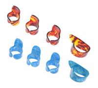 DECORNIJIA Set de Médiators pour Guitare et Ukulélé Celluloïd Pouce Design Ergonomique Confortable Kit Couleurs avec Boîte de Rangement Accessoires Pratiques pour Musiciens