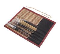 DECORNIJIA Set de Pinceaux Traditionnels pour Calligraphie Chinoise Ensemble Complet pour Débutants Poils Résistants et Précis pour Peinture et Écriture Artisanale