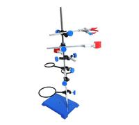 DECORNIJIA Set de Supports Métalliques de Laboratoire Détachable avec Base Stable et Pinces Multifonctions pour Expériences de Physique et Chimie Facile à Assembler et Transporter