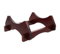 DECORNIJIA Socle en Bois Massif pour Tonneau à Vin 5 L Rouge Foncé - Support de Bar Rustique et Stable, Porte-Bouteille de Vin Multifonction pour Maison, Décoration et Présentoir à Bières