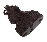 DECORNIJIA Statue de CAI Shen en Bois D’Ébène Sculpté à la Main Figurine Chinoise de Prospérité Feng Shui Fortune Chevauchant Un Tigre Ornement Décoratif Traditionnel pour Bureau et Salon