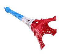 DECORNIJIA Statuette Tour Eiffel en Métal 18 CM Rouge Blanc Bleu Décoration de Bureau et Maison Ornement Délicat Tour Eiffel Maquette Miniature pour Présent et Décoration Intérieure