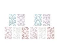 DECORNIJIA Stickers Strass Autocollants 3D pour Visage et Cheveux 10 Pièces Étoiles et Cœurs Multicolores pour Maquillage Bijoux et Loisirs Créatifs