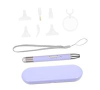 DECORNIJIA Stylo Pointilliste Diamant Émettant Lumière USB Rechargeable Outil Ergonomique Durable pour Peinture avec Embouts Coffret Métallique