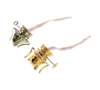 DECORNIJIA Support de Lampe à Pétrole 2 Pcs Métal Réglable Brûleur 4 Griffes Doré et Argenté Porte-Mèche pour Lampes à Huile Vintage Décoration Intérieure et Extérieure