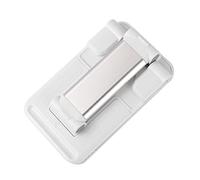 DECORNIJIA Support De Téléphone Portable Pliable Et Rétractable pour Bureau, Alliage D'aluminium Et Abs, Compact Et Portable, Couleur Blanc Zero Degré, Adapté Au Bureau Et à La Maison