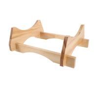 DECORNIJIA Support en Bois Naturel pour Tonneau à Vin 10 litres - Socle Robuste pour Distributeur de Boissons, Support pour Seau à Vin Maison et Bar, Rangement Pratique pour Spiritueux