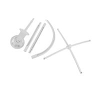 DECORNIJIA Support Mobile pour Berceau Bébé Blanc 3 Sections Bras Croisé, Plastique Solide, Accessoire pour Suspendre Clochettes et Jouets, Compatible Lit Bébé, Facile à Assembler, Décor
