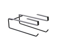 DECORNIJIA Support Papier Essuie-Tout Mural sans Perçage Porte-Rouleau Cuisine Élégant Noir Rangement Pratique pour Chiffons Design Compact pour Cuisine et Salle de Bain