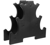 DECORNIJIA Support pour Haltères en Plastique Robuste Support à 3 Niveaux pour 6 Haltères Design Compact et Stable pour Rangement de Salle de Sport à Domicile