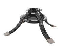 DECORNIJIA Support pour Sapin de Noël en Métal Vert Socle Rond en Fer Forgé Taille Moyenne Base Robuste pour Arbre Réel Réglable par Vis Décoration Intérieure de Noël Support Stable et