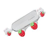 DECORNIJIA Support Téléphone Voiture Forme de Lapin Mignon Porte Téléphone Ventilateur pour Voiture Fixation Stable Compatible Modèles Design Cartoon Décoratif