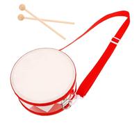 DECORNIJIA Tambourin Garçon Fille Bois Double Face Portable Petit Tambour à Percussion pour Garçon Fille et Tout-petits Instrument de Musique Éducatif pour Développement Du Rythme et