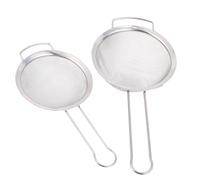 DECORNIJIA Tamis à Farine Inox 15Cm et 18Cm, Tamis Manuel à Maille Fine, Léger et Robuste, 2 Pièces pour Préparation Culinaire et Pâtisserie