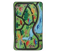 DECORNIJIA Tapis de Jeu Antidérapant pour Garçon et Filles Motif Dinosaure 50x80 Cm en Polyester Tapis D’éveil Pliable pour Chambre Garçon Fille Éducatif et Ludique pour Bébé et Tout-Petits