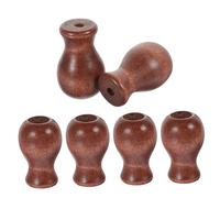 DECORNIJIA Tirettes en Bois pour Stores Romains à Cordon Lot De 6 Pièces Bouton De Tirage en Bois Marron Accessoire De Réparation Compatible Stores Vénitiens Adapté pour Usage Domestique