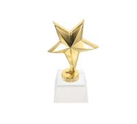 DECORNIJIA Trophée Garçon et Filles en Cristal et Métal 10 CM Étoile Brillante, Mini-Trophée Scolaire pour Compétitions Sportives, Récompense Créative pour Élèves et Événements Jeunesse