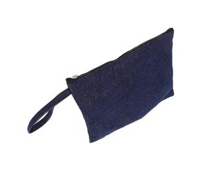 DECORNIJIA Trousse de Maquillage de Voyage en Denim Lavé Bleu, Petite Pochette Multifonction pour Paquet à Main, Organiseur Cosmétique Étanche, Mini Trousse pour Soins Peau, Accessoire Femme