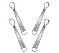 DECORNIJIA Œufs Manuel en Acier Inoxydable 4 Pièces Spiralé Résistant à la Chaleur Mousseur à Lait Léger et Compact Cuisine Mélangeur Polyvalent pour Sauces et Desserts