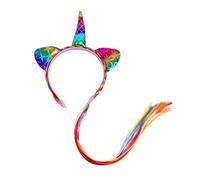 DECORNIJIA Unicorn Wig Headband Lightweight Hair Hoop For Party Costume Decoration Fun Hair Accessory