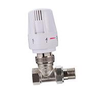 DECORNIJIA Vanne Thermostatique de Radiateur Voies pour Contrôle de Température Valve Droite avec Capteur Intégré Régulation Automatique pour Chauffage et Économie Énergie