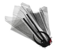 DECORNIJIA Veil Headband With Floral Rose Breathable Mesh Veil Non-slip Dark Bride Headpiece For Halloween And Day Of The Dead Costumes