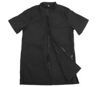 DECORNIJIA Vêtements de Toilettage pour Animaux Imperméables en Nylon Tablier Professionnel Noir à Manches -Longues Taille L Blouse Anti-Statique pour Salon et Soins Extérieurs