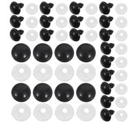 DECORNIJIA Yeux de Sécurité Ronds en Plastique 12 MM avec Rondelles pour Loisirs Créatifs Kit 100 Paires pour Peluches Amigurumis et Fabrication de Poupées au Crochet
