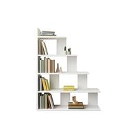 DECOROTIKA Echo Bibliothèque Moderne à 5 Niveaux de Style échelle de 120 cm de Haut pour Salon, Bureau à Domicile, Chambre à Coucher et Salle d'étude, Blanc