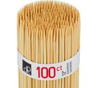 DecorRack Lot de 100 brochettes en bambou naturel de 30 cm pour barbecue, barbecue, kebabs, apéritifs, fruits, smores, cocktails, brunch, fondue, barbecue, bricolage