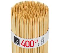 DecorRack Lot de 400 brochettes en bambou naturel de 30 cm pour barbecue, barbecue, kebabs, apéritifs, fruits, smores, cocktails, brunch, fondue, barbecue, bricolage