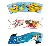 DECORS AZYME COMESTIBLES JOYEUX NOEL DIMENSIONS 94X32MM