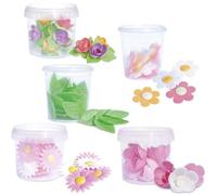 Décors azyme - SCRAP COOKING - Coffret feuilles et fleurs - Comestibles - Sans colorant azoïque - 4 modèles